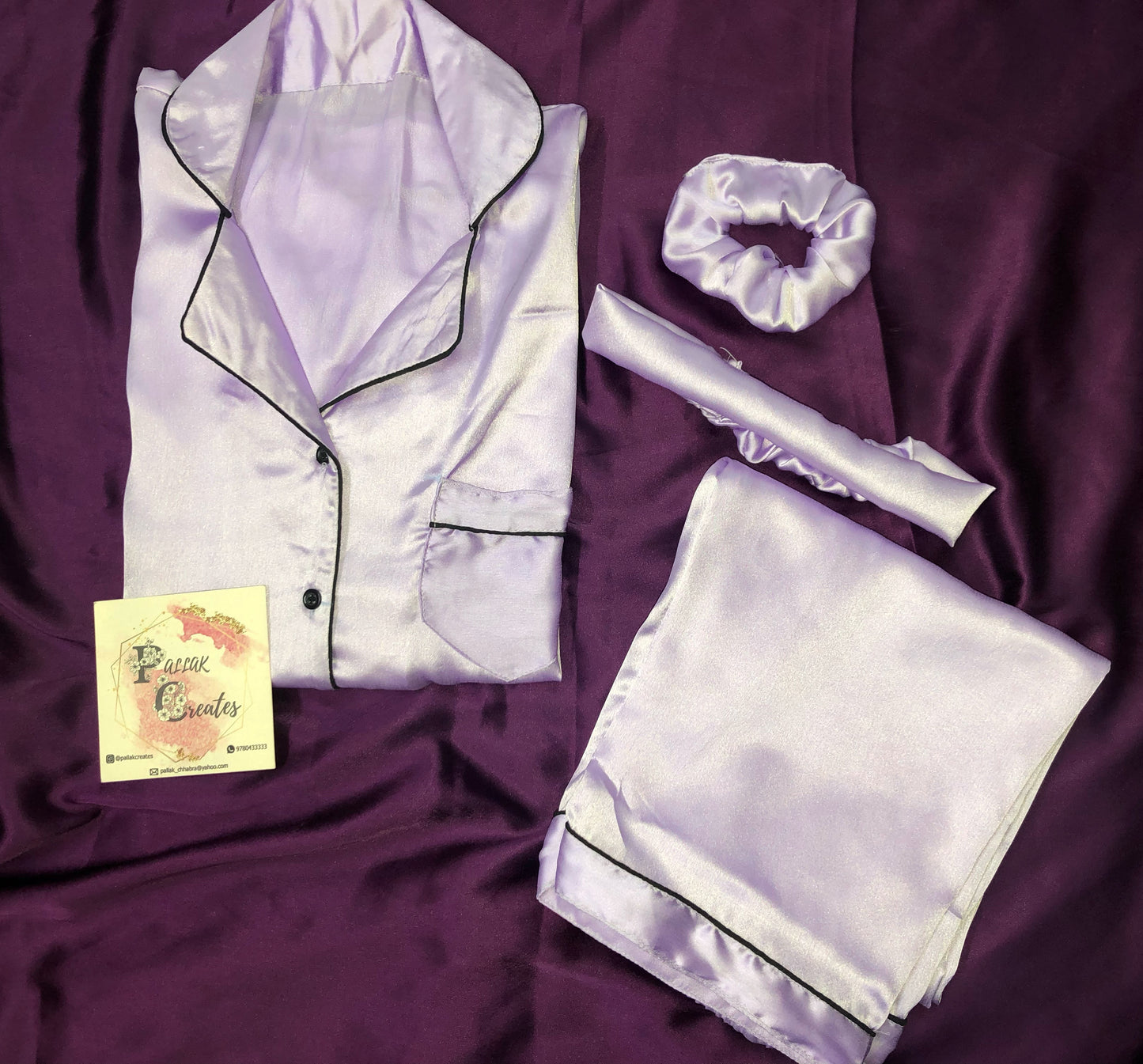 Light Purple Satin Nightwear (Women)