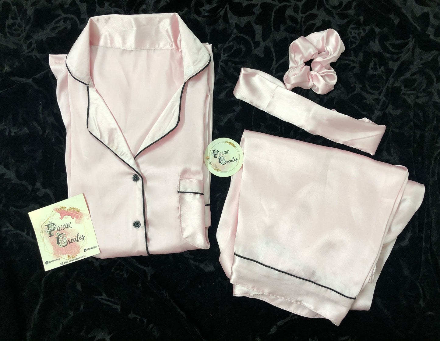 Baby Pink Satin Nightwear (Women)