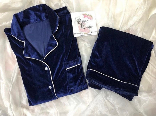 Royal Blue Velvet Nightwear (Men)