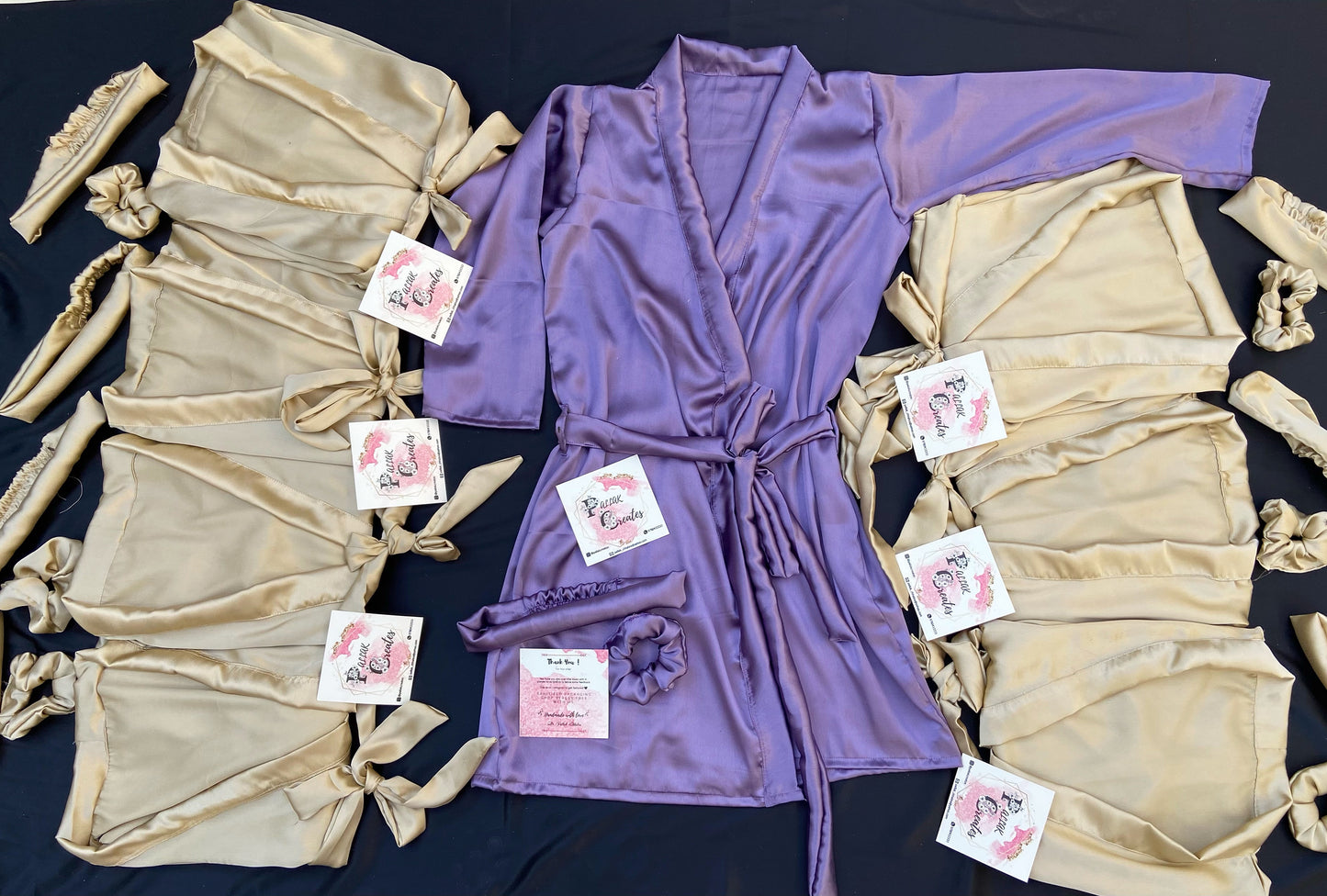 Classic Gold & Purple Satin Robes (Women)