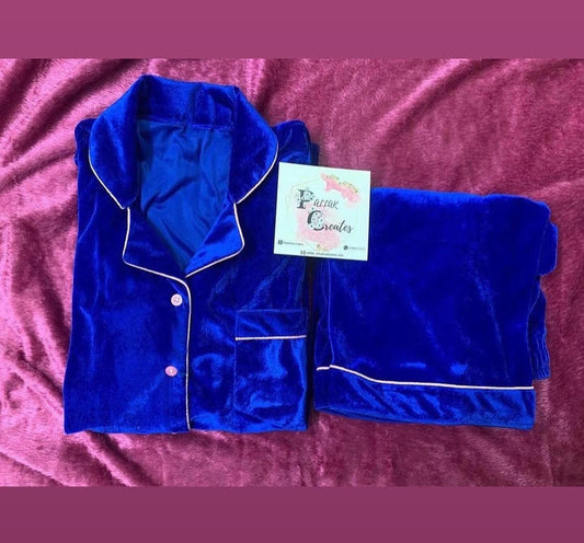 Light Blue Velvet Nightwear (Women)